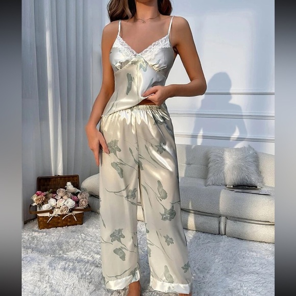 Pijamas set cami top and pants pj set - Picture 3 of 7